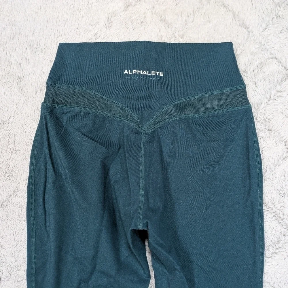 Alphalete Leggings Women's XS Green Dark Pine Alphalux Harmony Gym Train